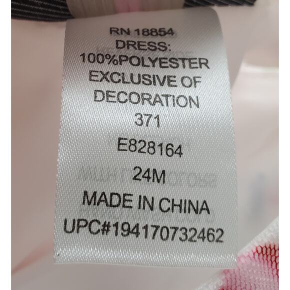 Rare Editions Baby Girls Short Sleeves Floral Mesh Social Dress 24 Month 2 Piece - Picture 5 of 6